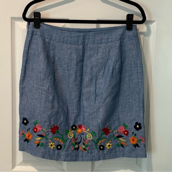 Talbots embroidered A line skirt size‎ 8 - Picture 10 of 10